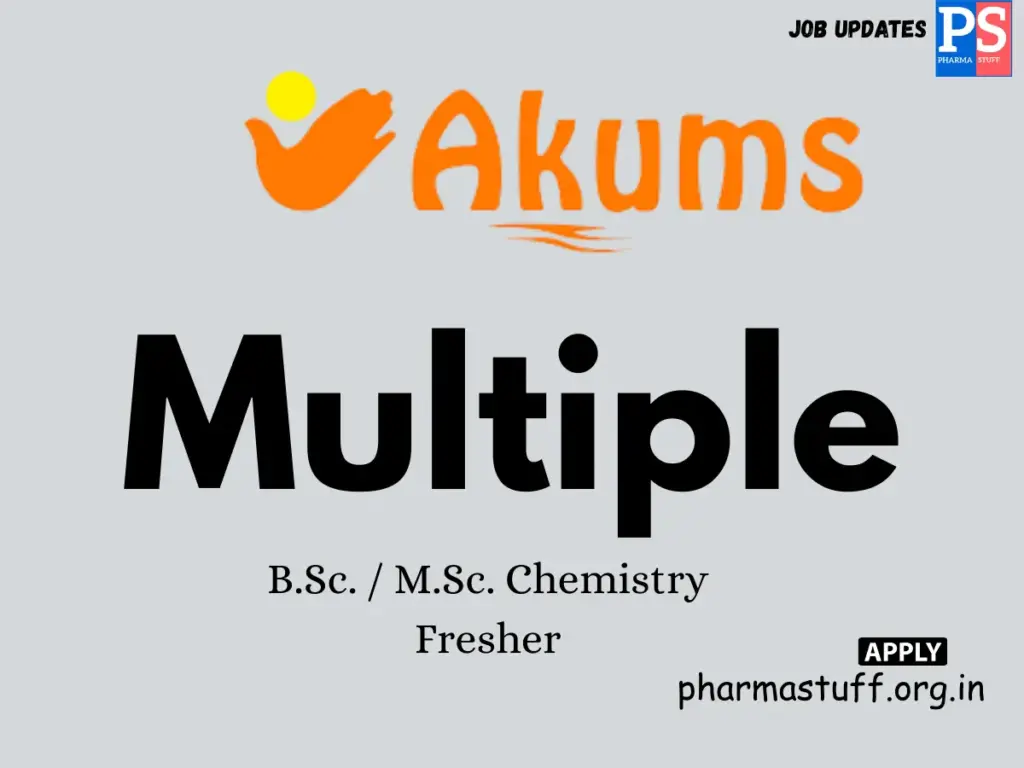 Akums Pharmaceuticals Hiring QC Trainee positions