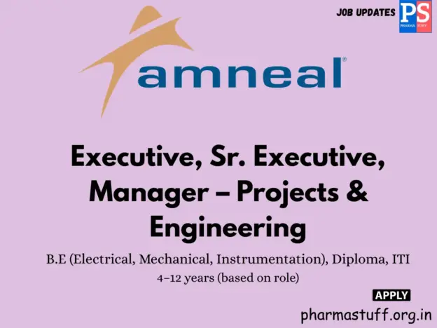Amneal Pharma Walk-in Projects & Engineering