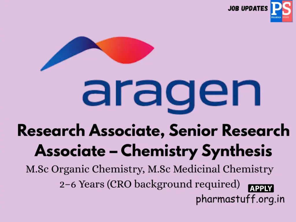 Aragen Hiring Research Associate & Sr. Research Associate