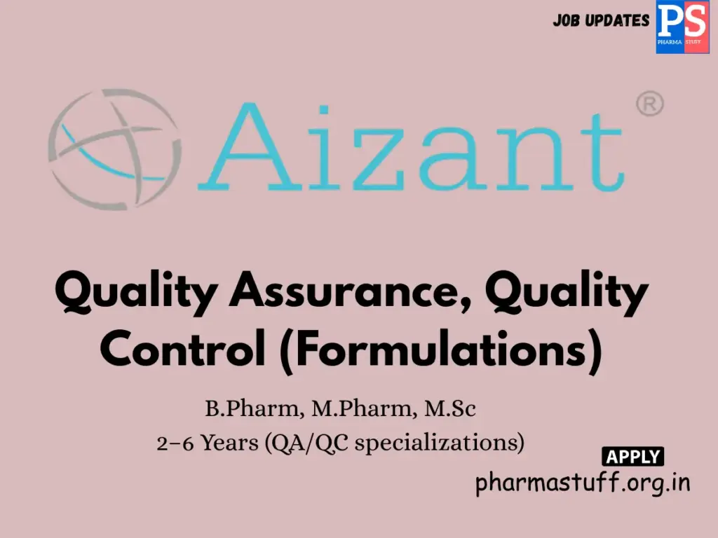 Attend Aizant walk-in Quality Assurance & Quality Control