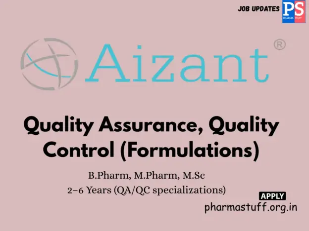 Attend Aizant walk-in Quality Assurance & Quality Control