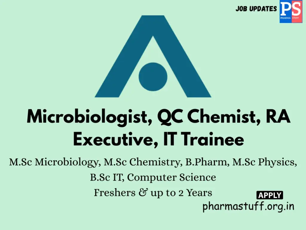 Aurolab Hiring Microbiologist, QC Chemist, RA Executive & IT Trainee
