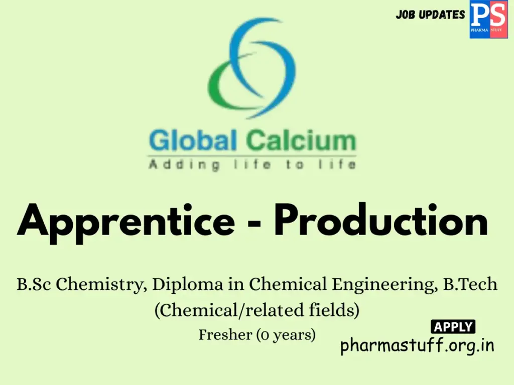 Global Calcium Hiring Apprentice Production