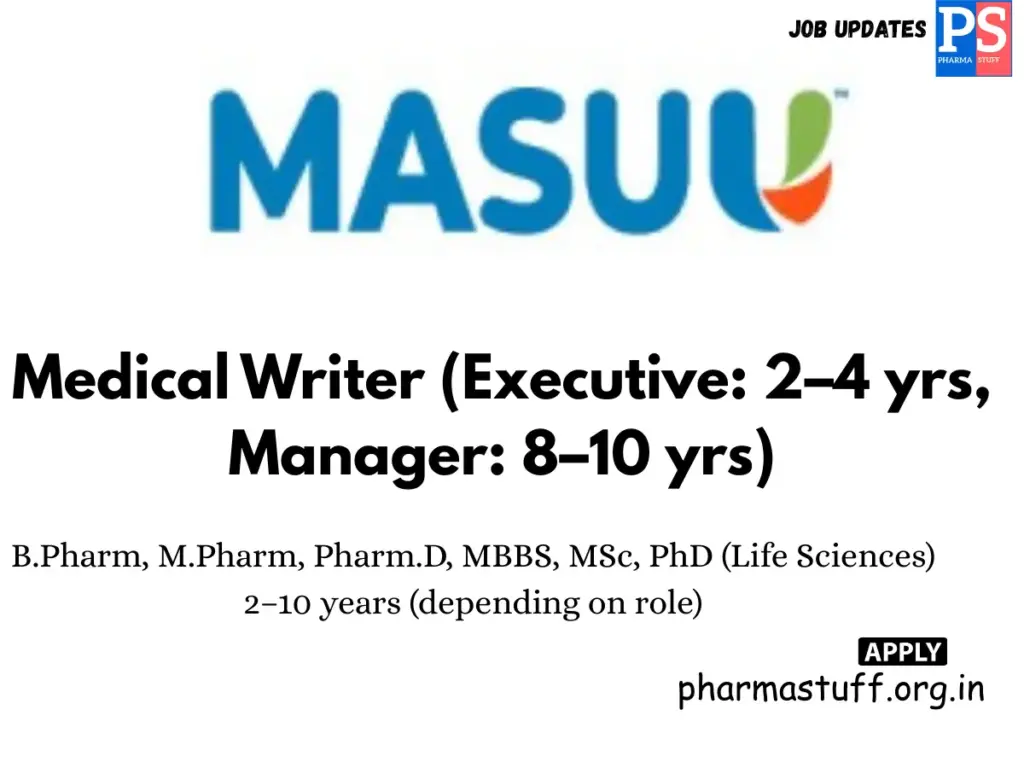 MASUU Global Hiring Medical Writer Executives & Managers
