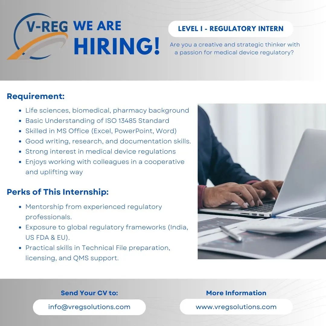 V-REG Hiring Regulatory Interns