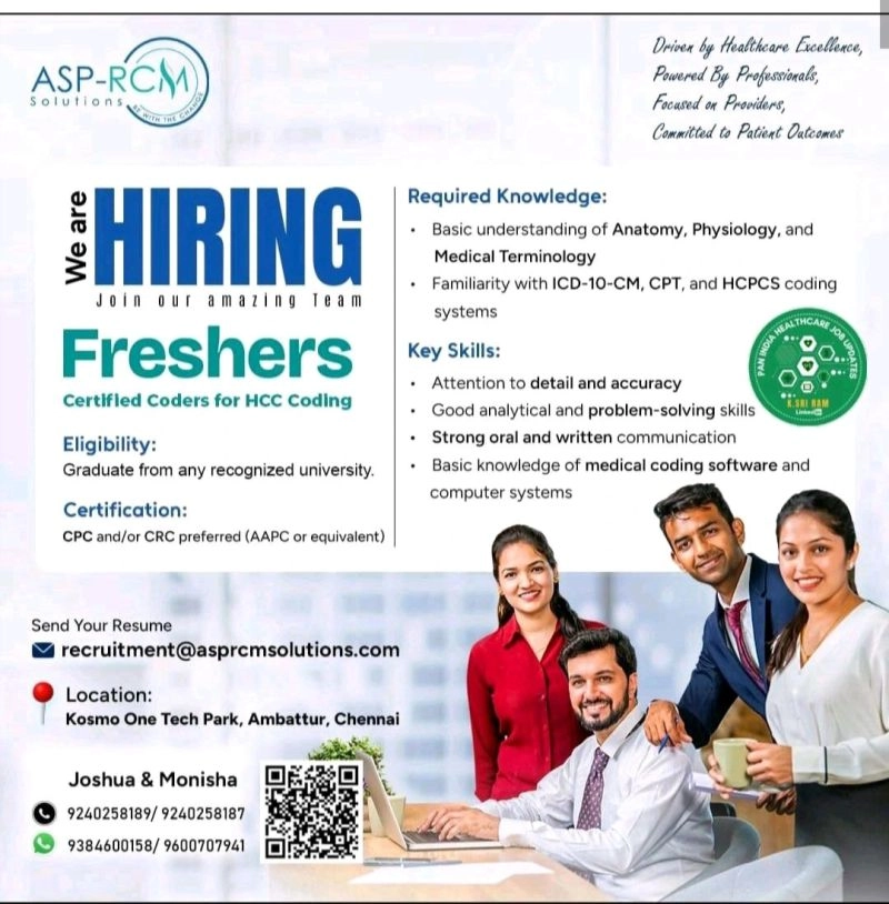 Freshers Certified Medical Coders | ASP-RCM Solutions