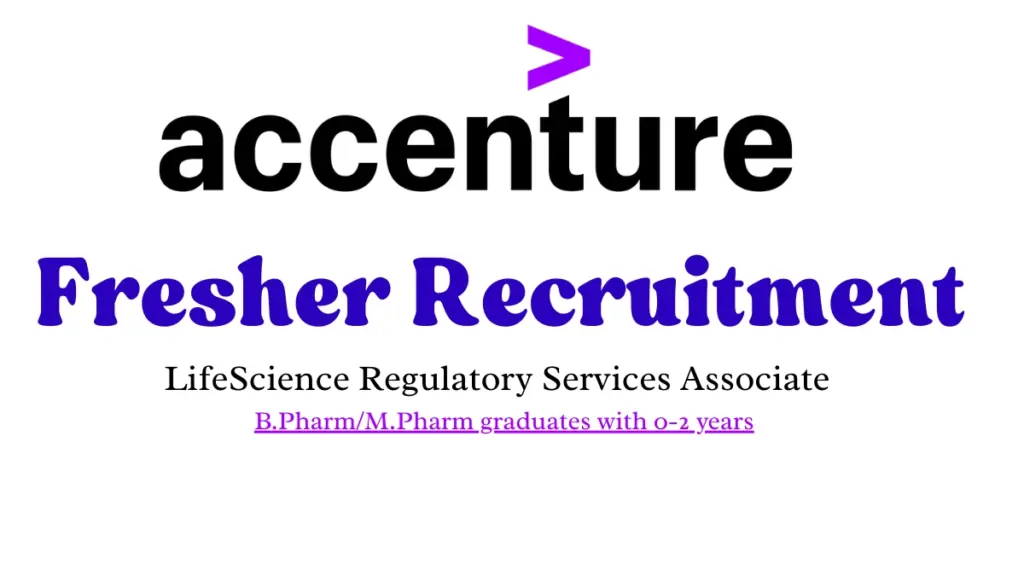 LifeScience Regulatory Services Associate | B.Pharm/M.Pharm | Accenture