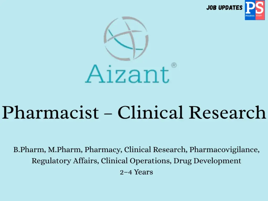 Aizant Drug Research Solutions Hiring Clinical Research