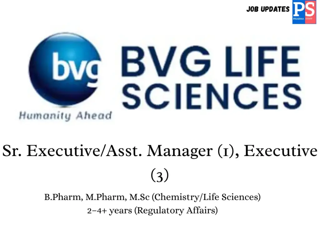 BVG Life Sciences Hiring Regulatory Affairs