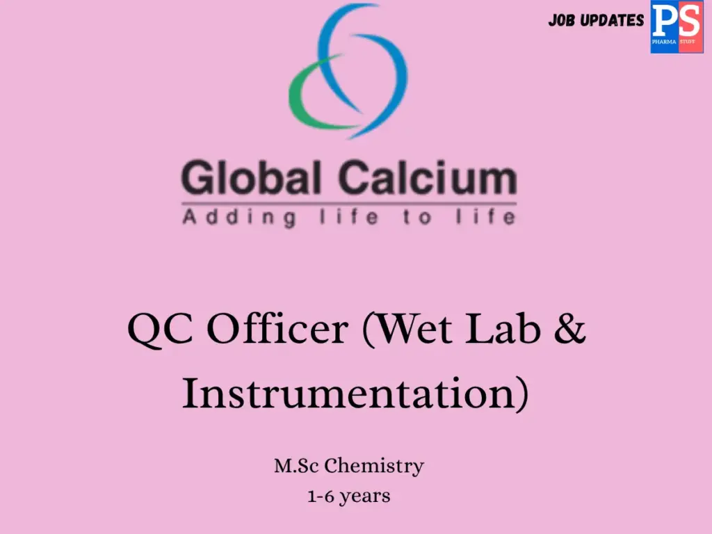 Global Calcium Hiring QC Officer