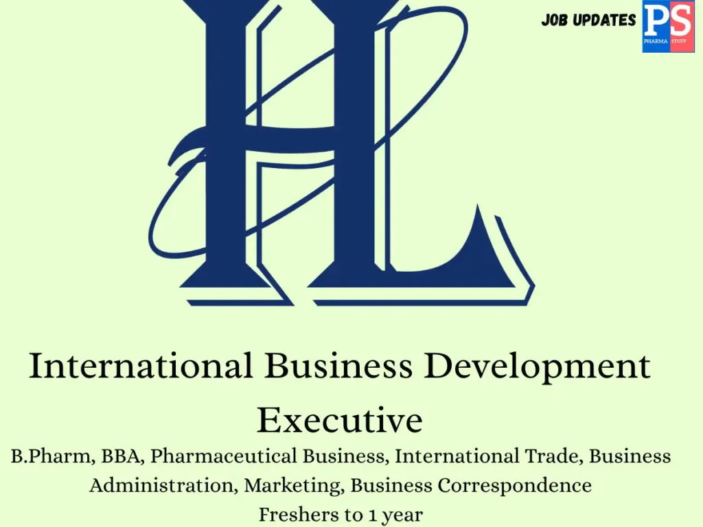 Hanuchem Laboratories Hiring International Business Development Executive