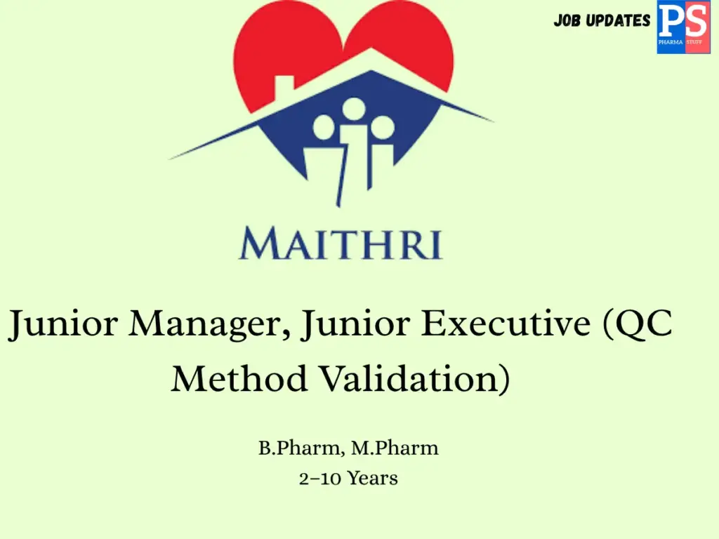 Maithri Drugs Hiring QC Method Validation