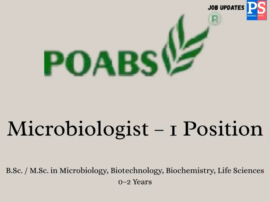 POABS Biotech Hiring Microbiologist
