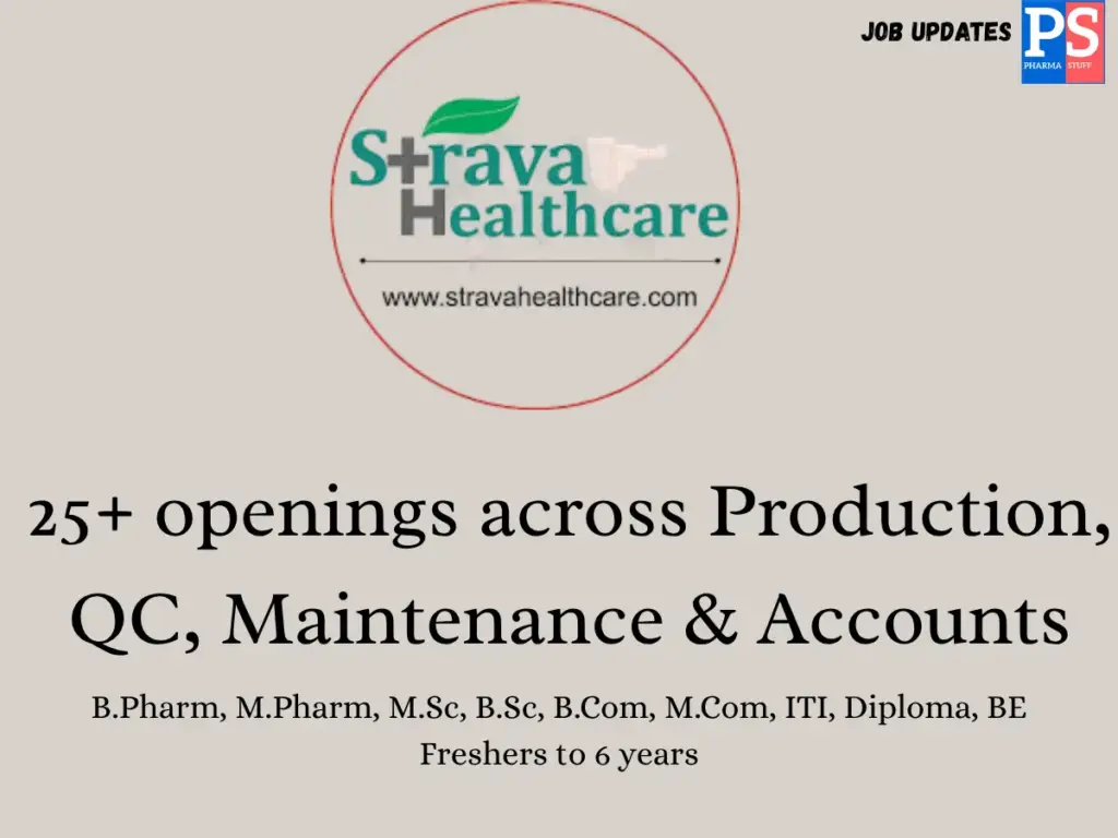 Strava Healthcare Walk-in Production, QC, Maintenance & Accounts