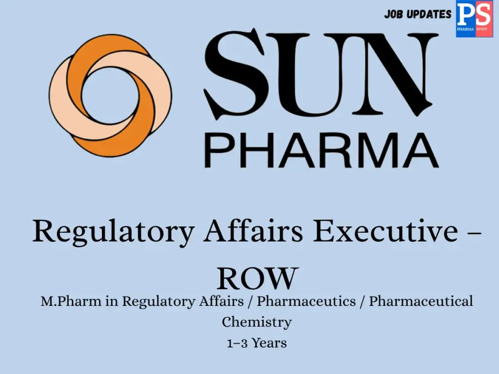Sun Pharmaceutical Industries Regulatory Affairs Executive