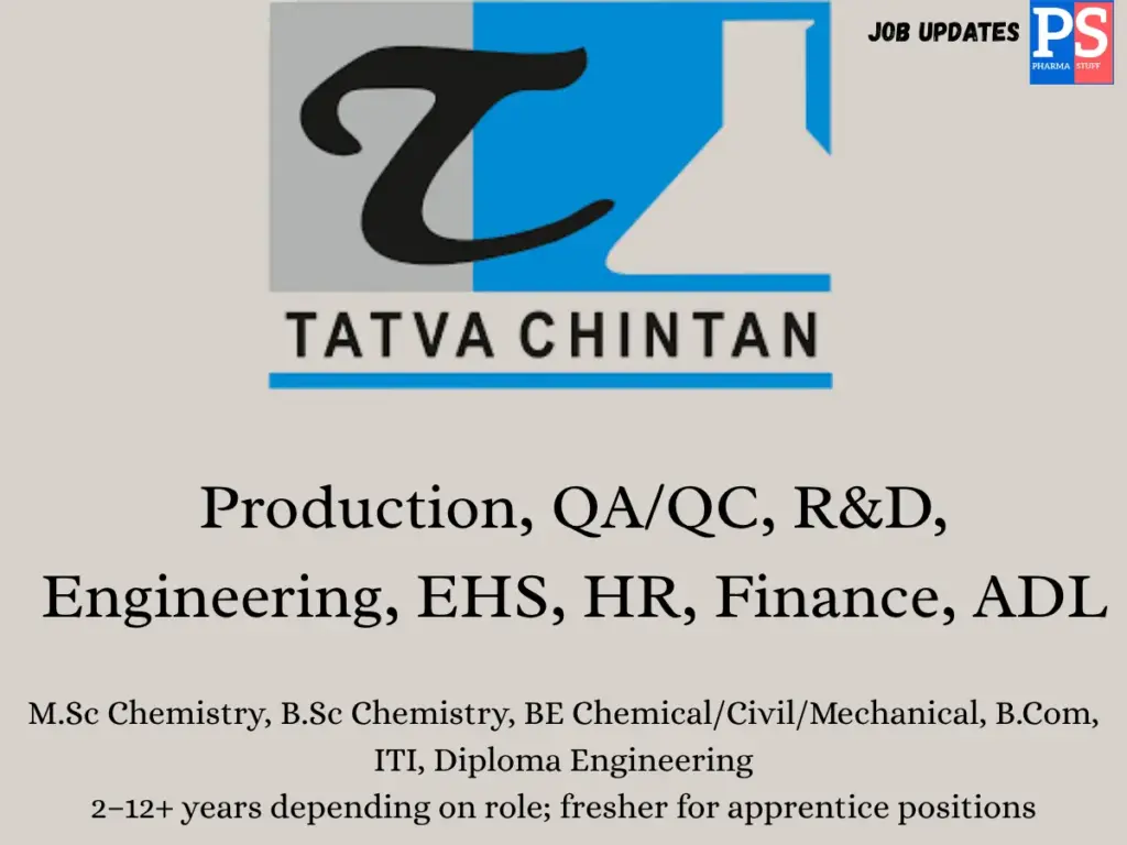 Tatva Chintan Walk-in Production, QA/QC, R&D & Engineering